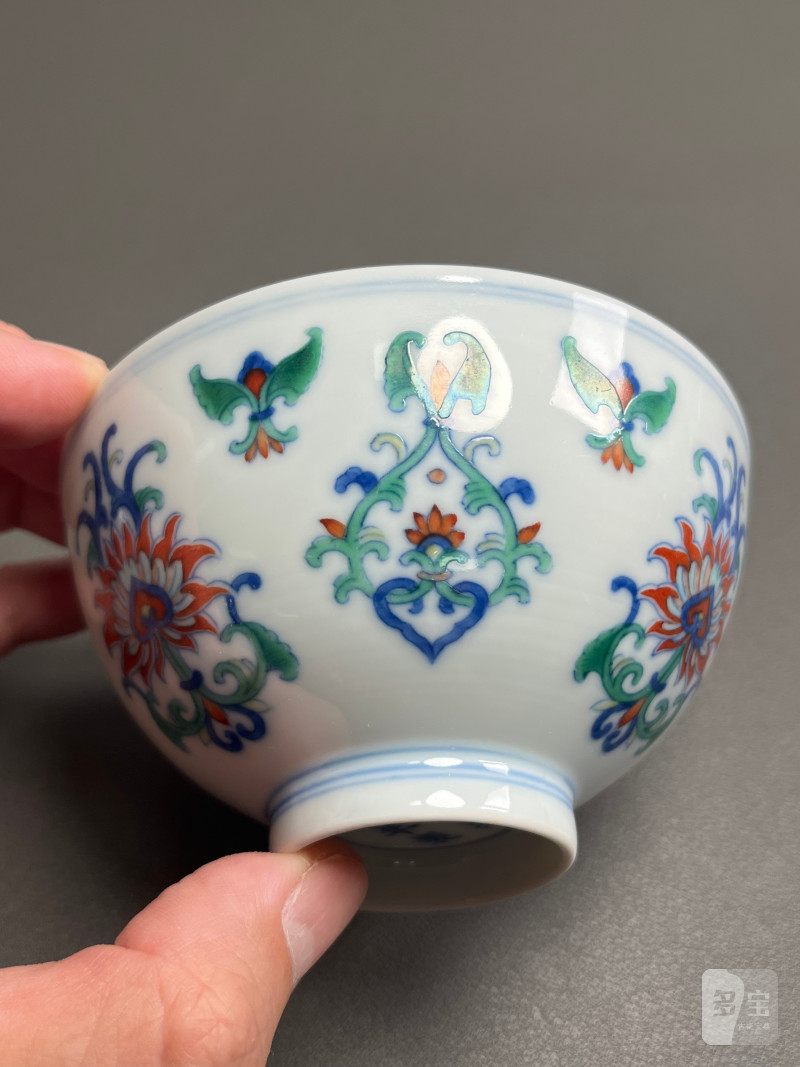 清雍正  斗彩宝相花纹茶圆 - 图8
